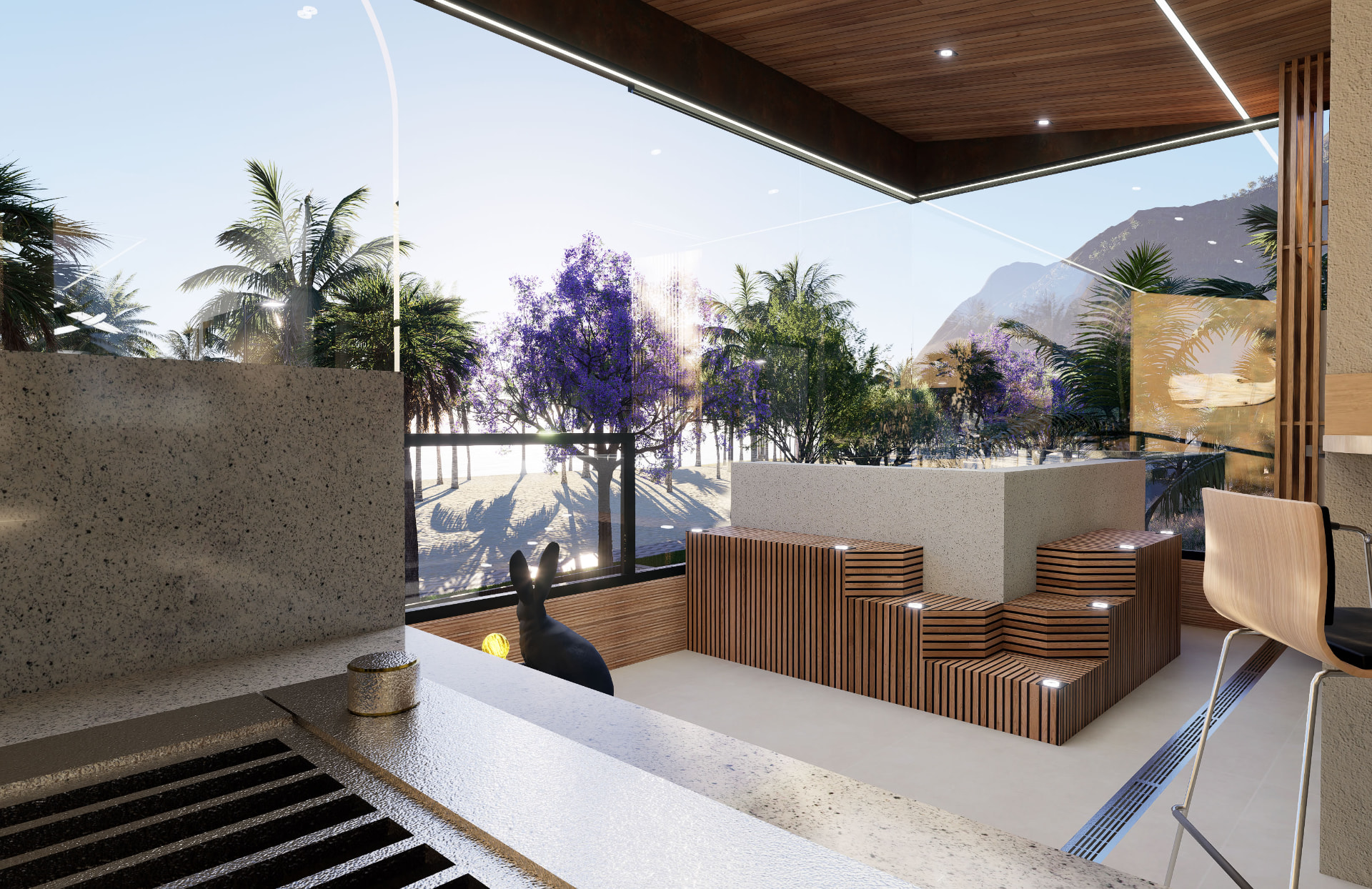Varanda gourmet do apartamento de 90 m²